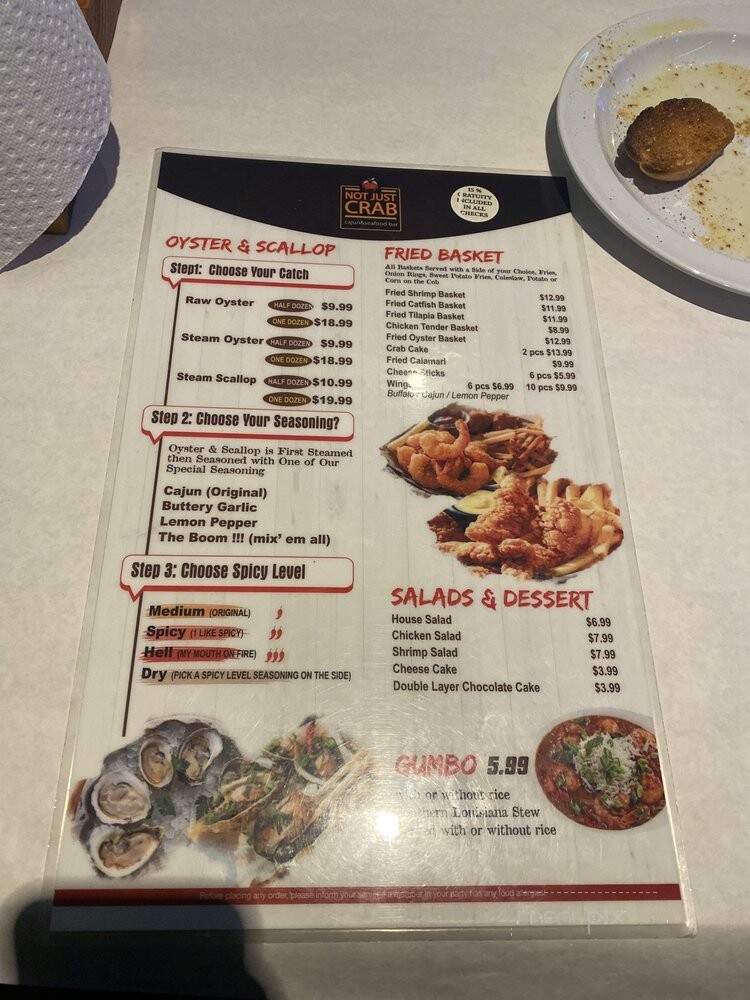 Not Just Crab - Randallstown, MD menu_pic