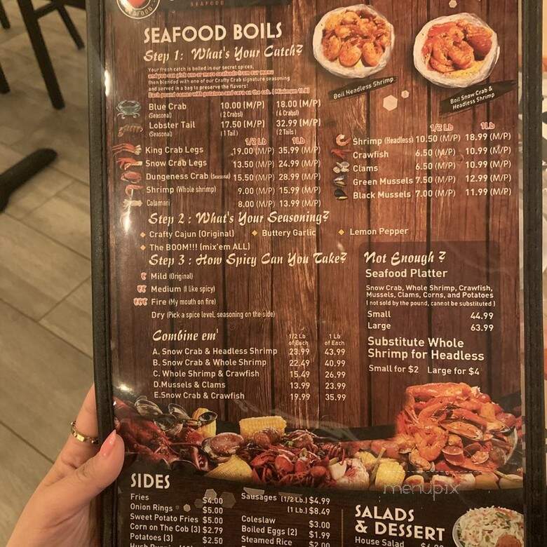 Crafty Crab - Indianapolis, IN menu_pic