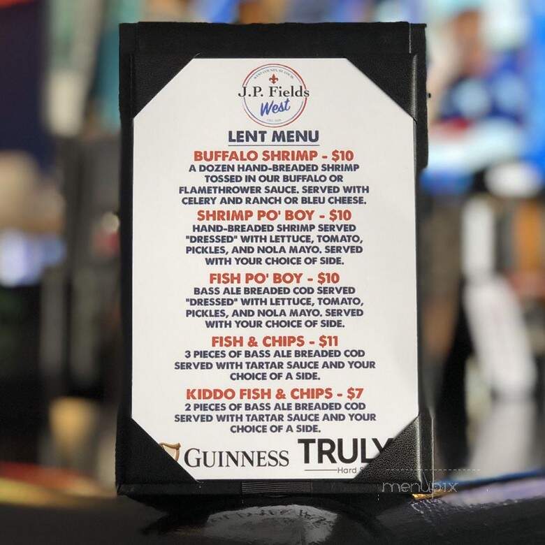 J. P. Fields West - St Louis, MO menu_pic
