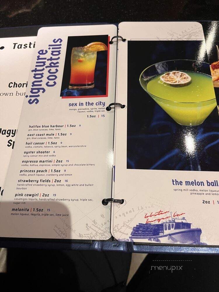 Lobster Burger Bar - Toronto, ON menu_pic