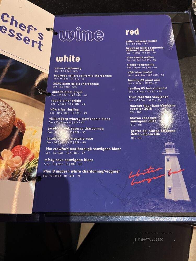 Lobster Burger Bar - Toronto, ON menu_pic