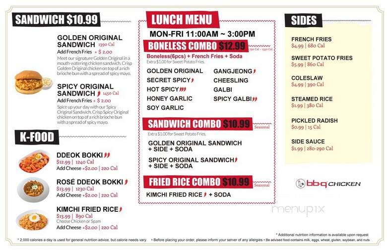 Bb.Q Chicken - Fullerton, CA menu_pic