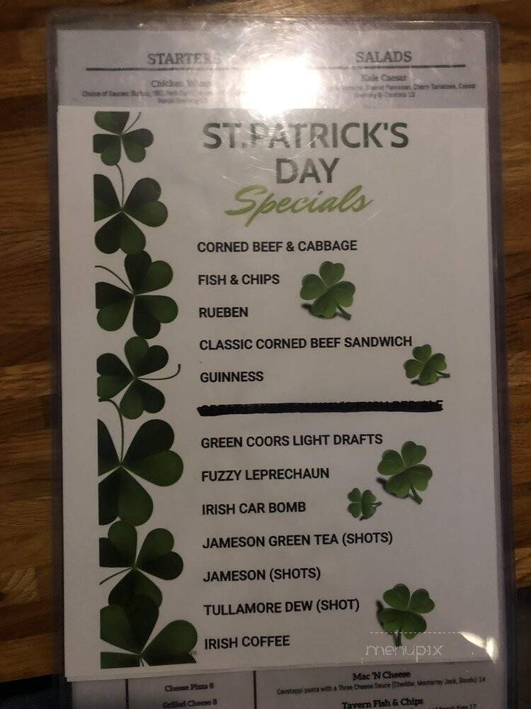 Dunkley's Tavern - Addison, IL menu_pic