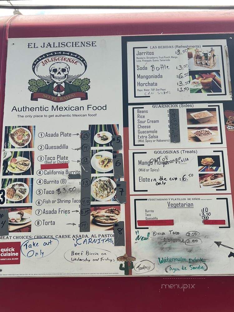 El jalisciense 2 - Wahiawa, HI menu_pic