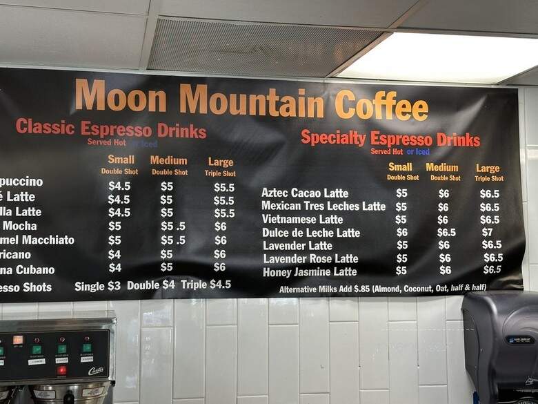 Moon Mountain Coffee - Long Beach, CA menu_pic