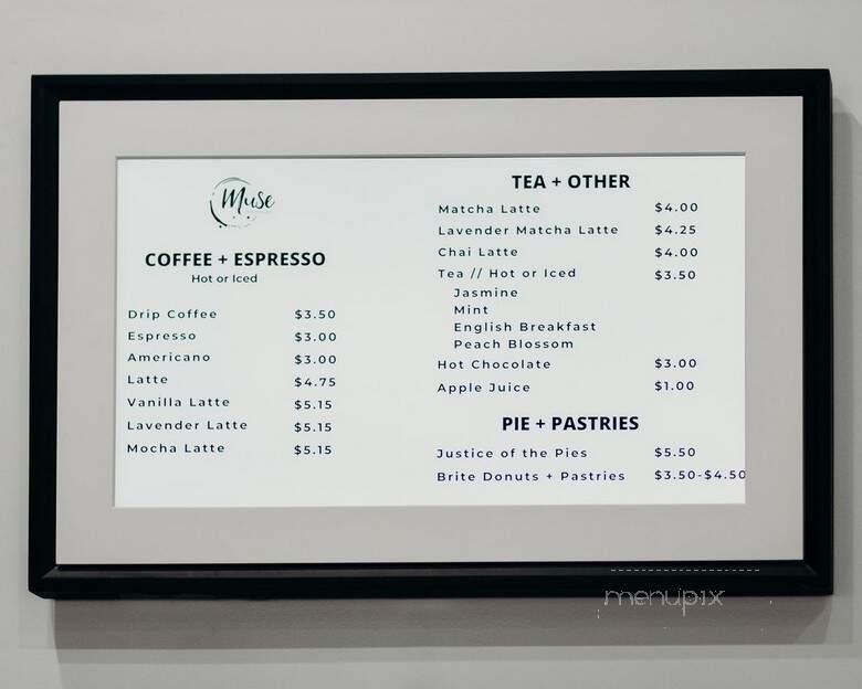 Muse Coffee Studio - Chicago, IL menu_pic