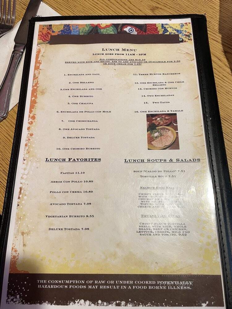 Nacho's Mexican Restaurant - Mossyrock, WA menu_pic