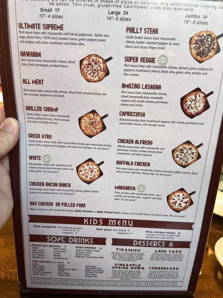 Pizzeria of Gatlinburg - Gatlinburg, TN menu_pic