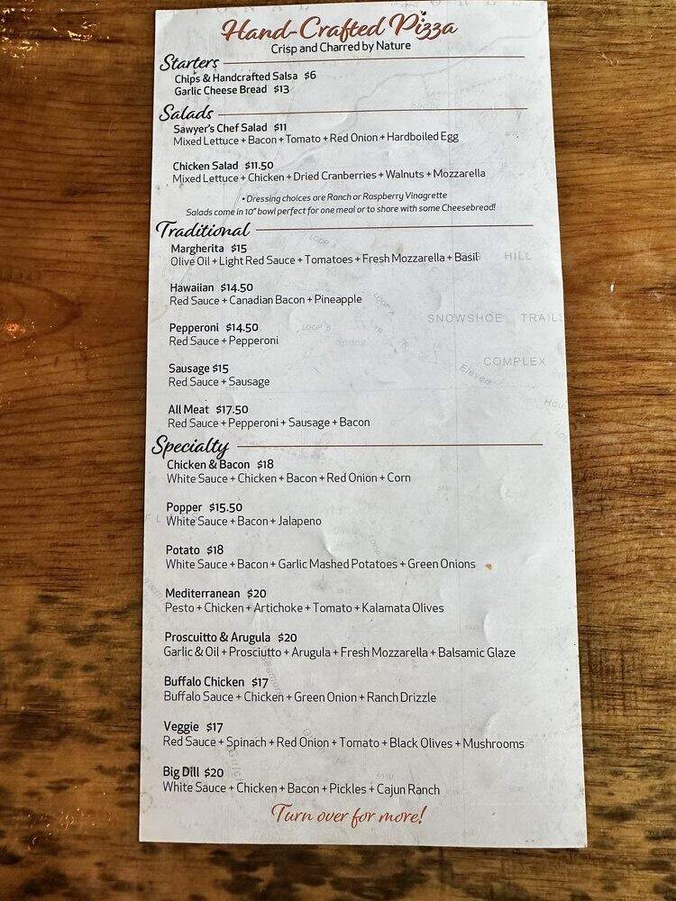 Sawyer Brewing Company - Spearfish, SD menu_pic