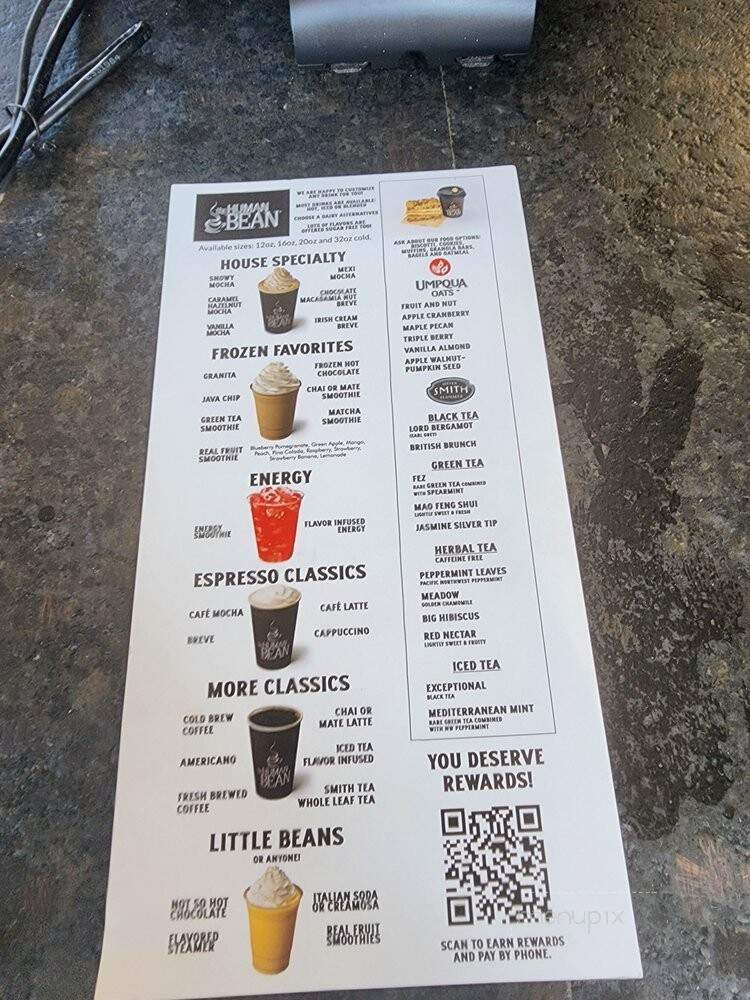 The Human Bean - Indianapolis, IN menu_pic