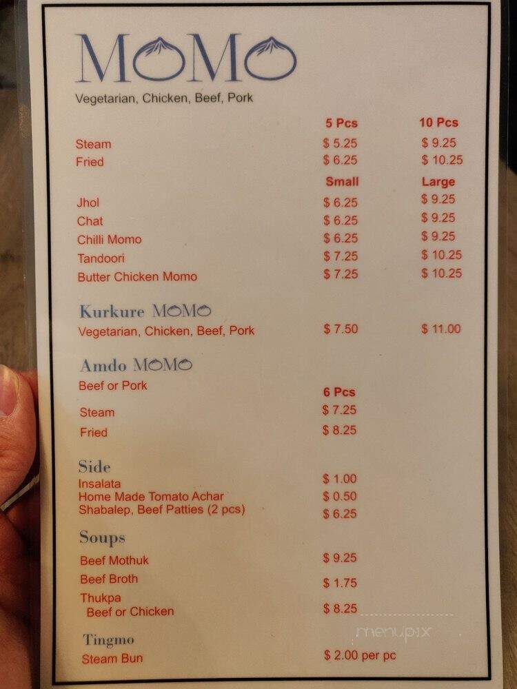 The MoMo House - Toronto, ON menu_pic