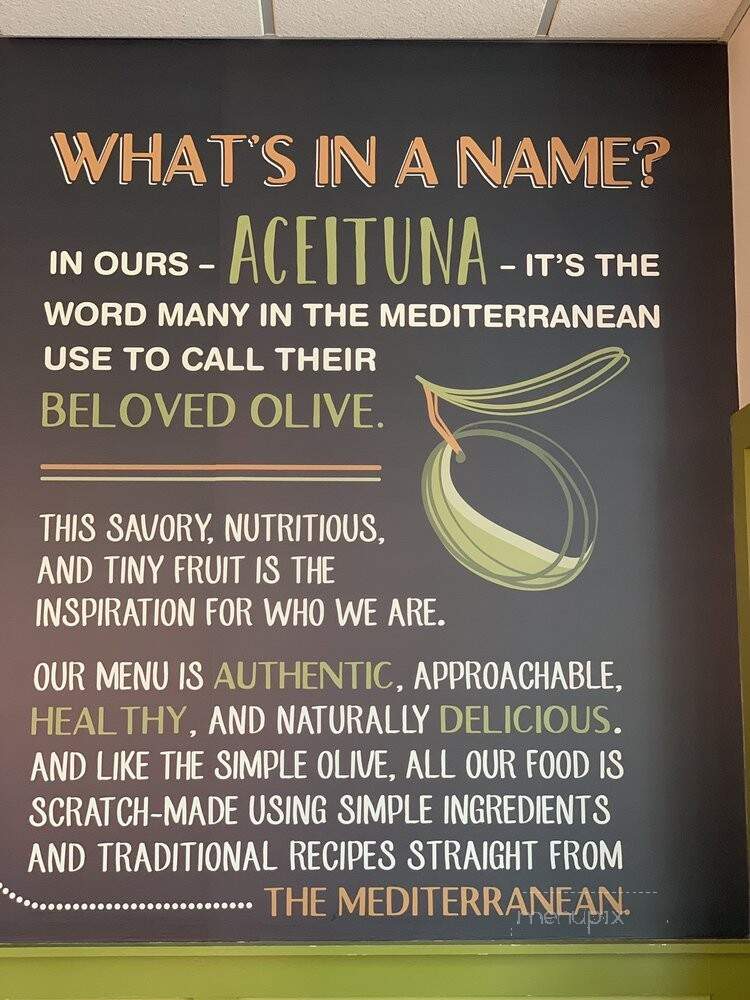 Aceituna Grill - Boston, MA menu_pic