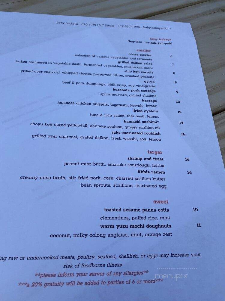 Baby Izakaya - Virginia Beach, VA