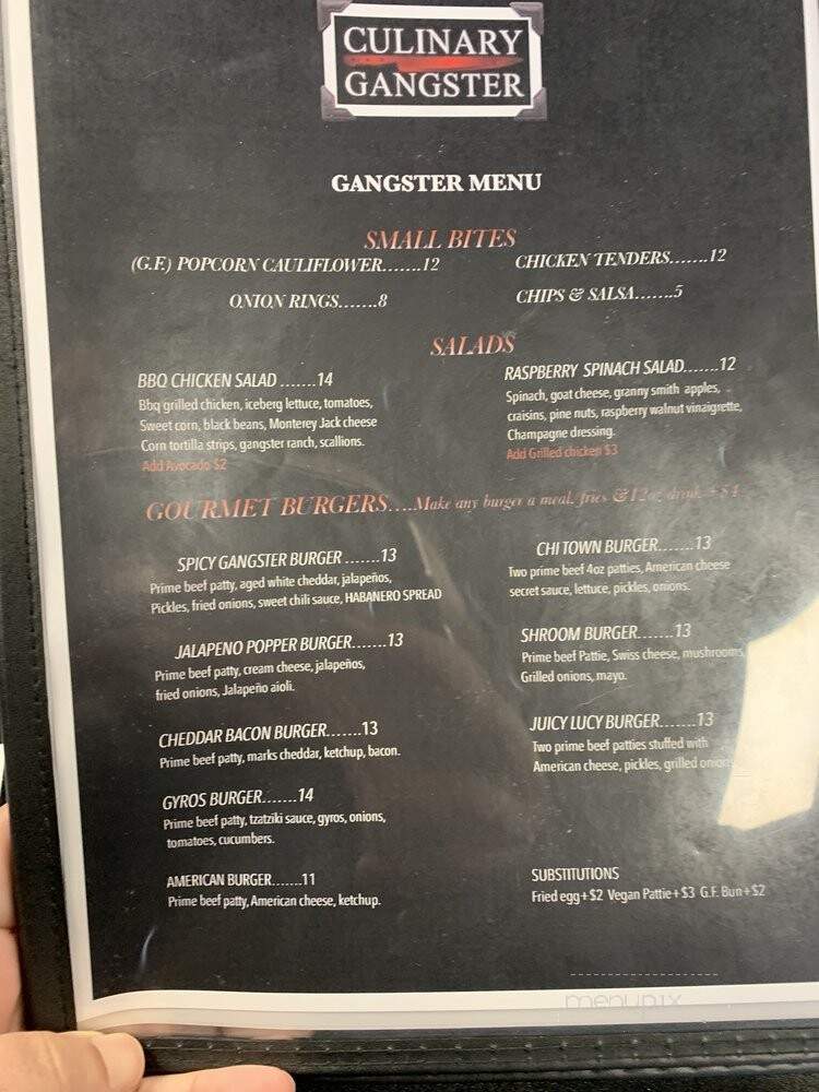 Culinary Gangster - Glenview, IL menu_pic