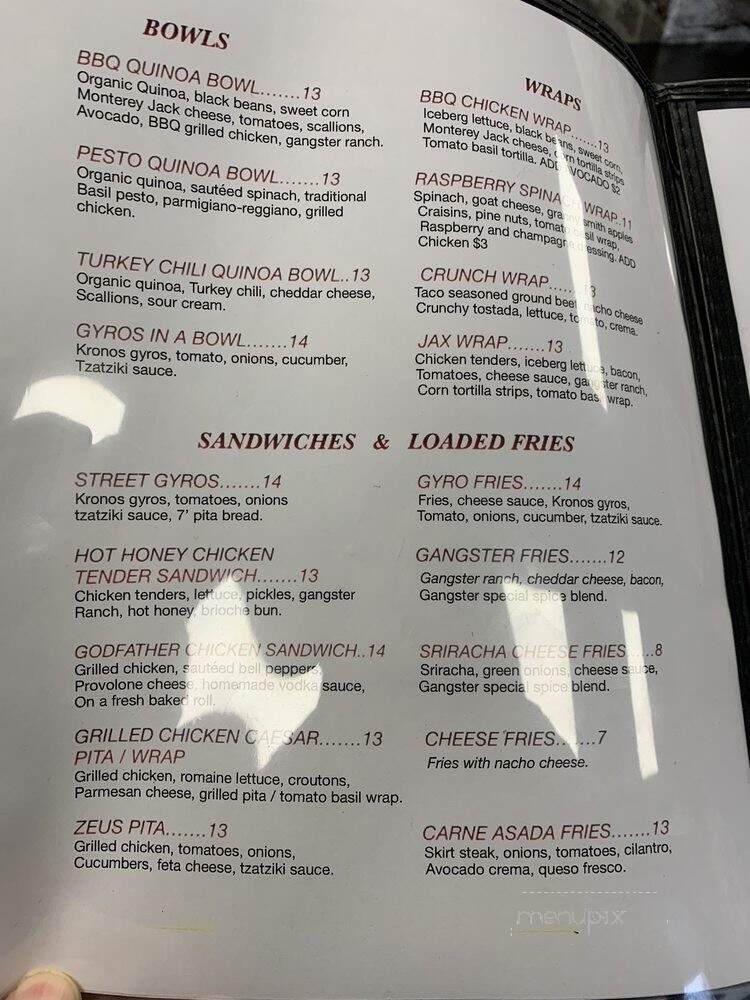 Culinary Gangster - Glenview, IL menu_pic