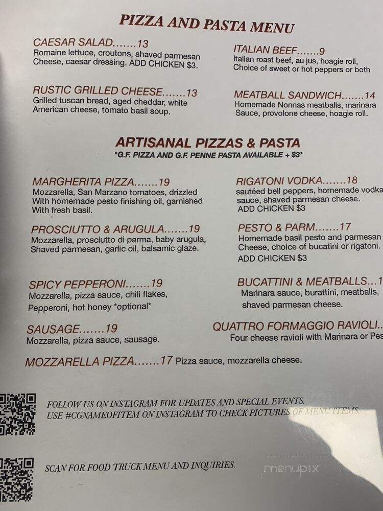 Culinary Gangster - Glenview, IL menu_pic