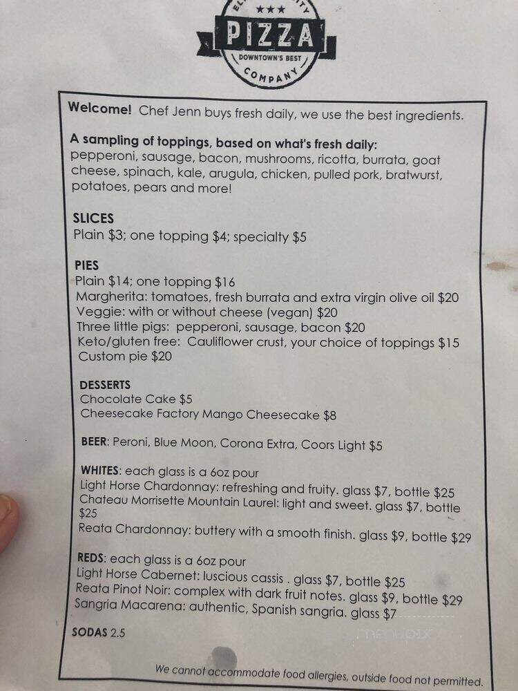 Elizabeth City Pizza Company - Elizabeth City, NC menu_pic