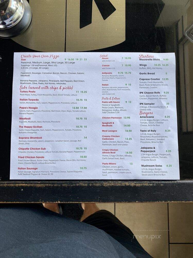 Italia's Pizza Kitchen - Cypress, CA menu_pic