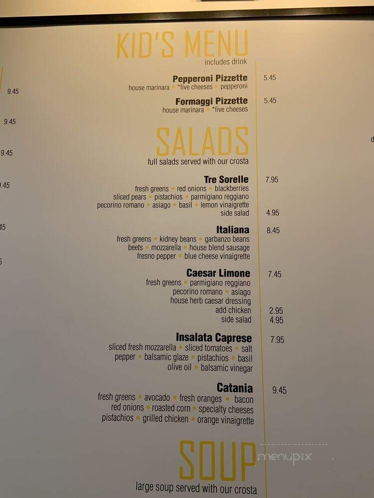 Pizzeria Limone - Bountiful, UT menu_pic