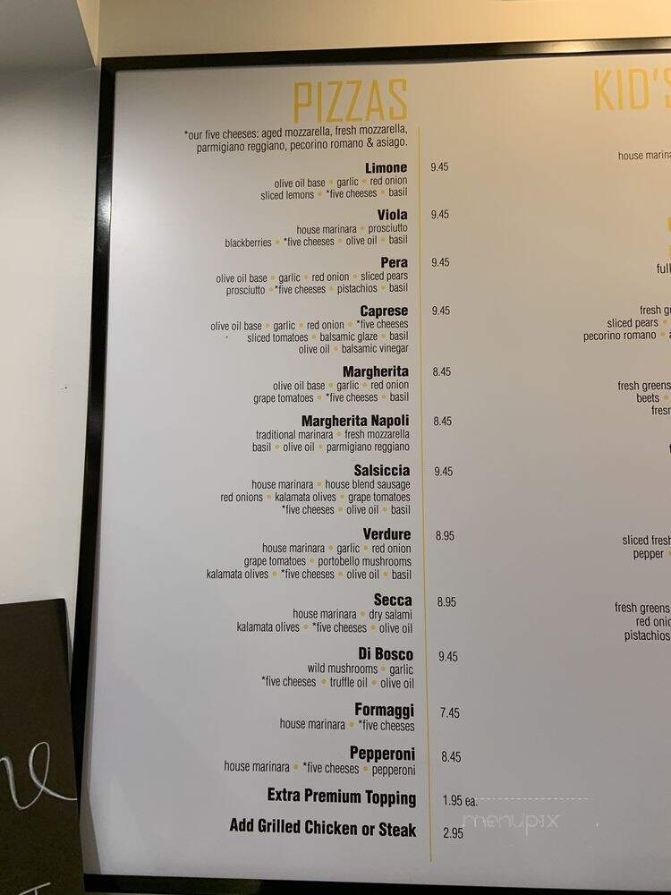 Pizzeria Limone - Bountiful, UT menu_pic