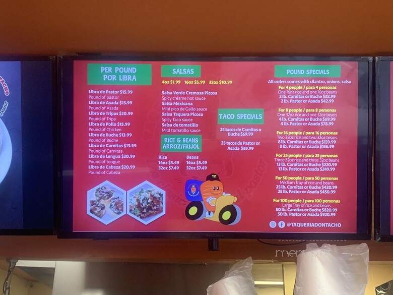 Taqueria Don Tacho - Lompoc, CA menu_pic