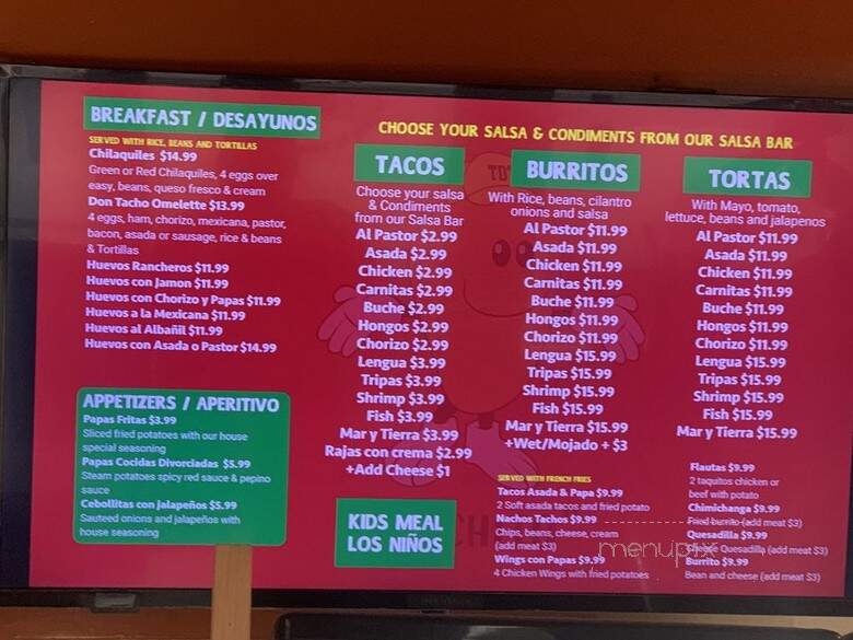 Taqueria Don Tacho - Lompoc, CA menu_pic