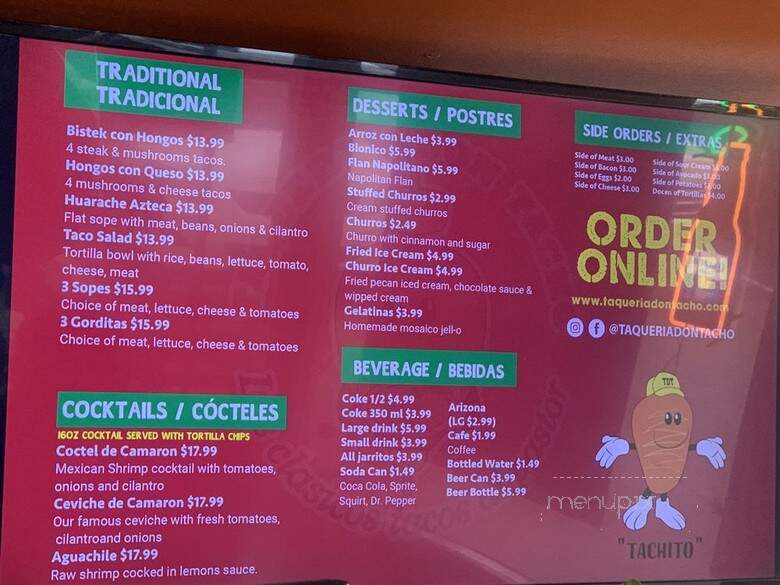 Taqueria Don Tacho - Lompoc, CA menu_pic