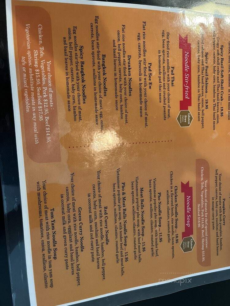 Chao Phraya Thai cuisine - Pleasant Hills, PA menu_pic