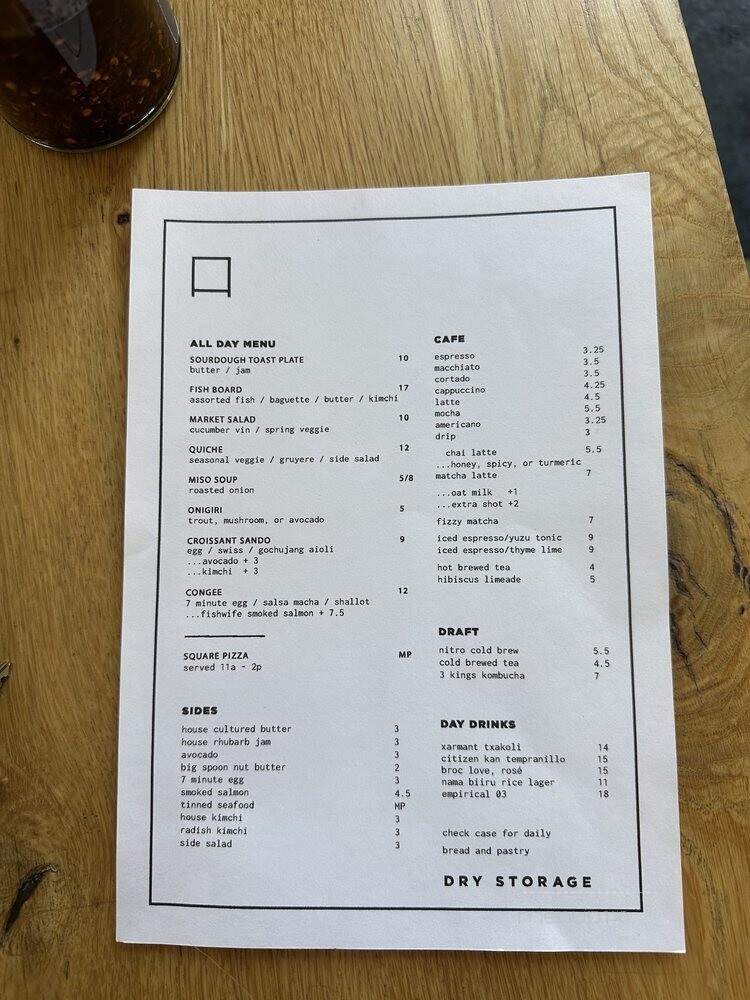 Dry Storage - Boulder, CO menu_pic