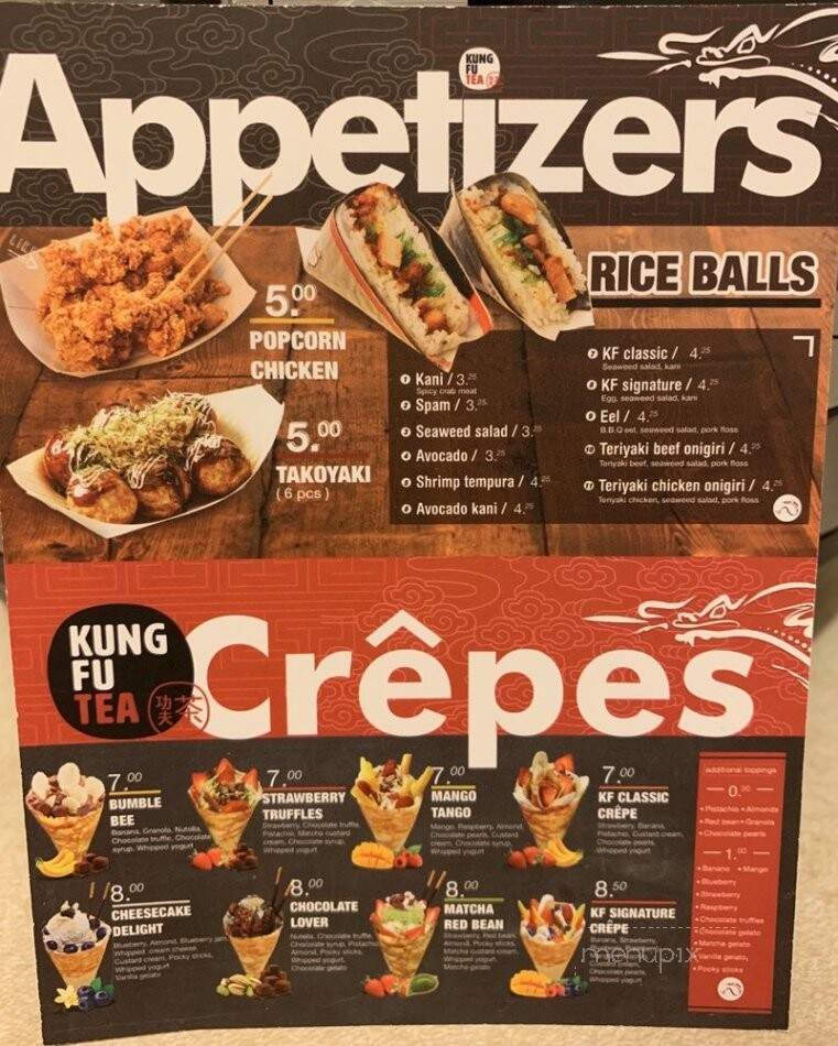 Kung Fu Tea - Media, PA menu_pic