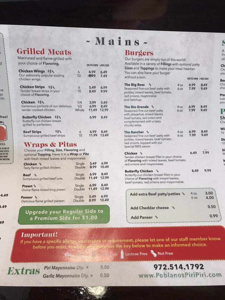 Poblanos Piri Piri - Irving, TX menu_pic