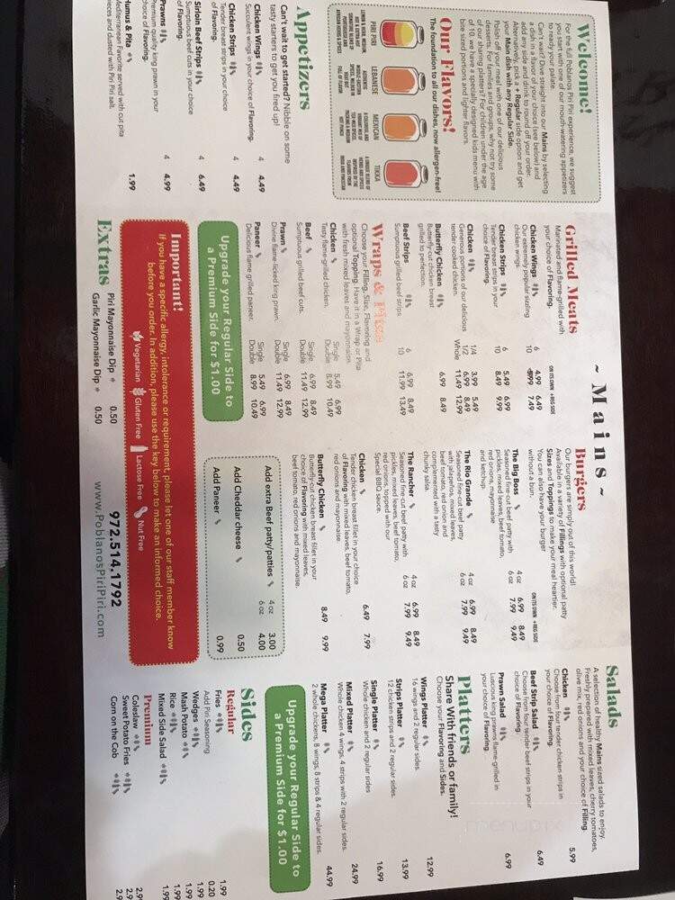 Poblanos Piri Piri - Irving, TX menu_pic