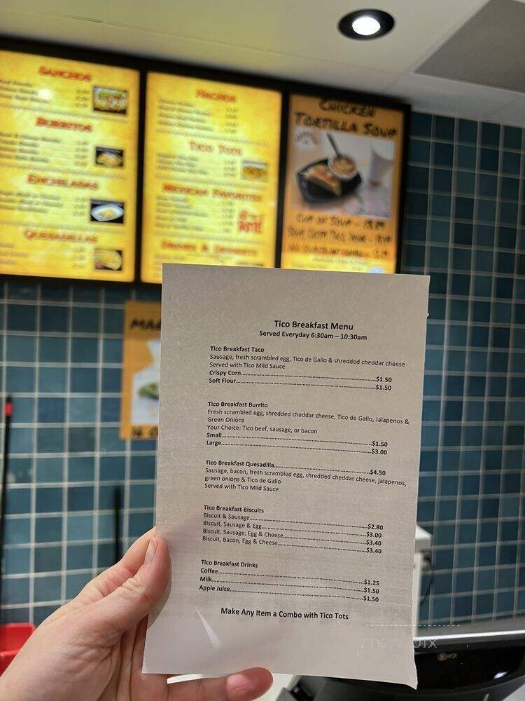 Taco Tico - Lexington, KY menu_pic