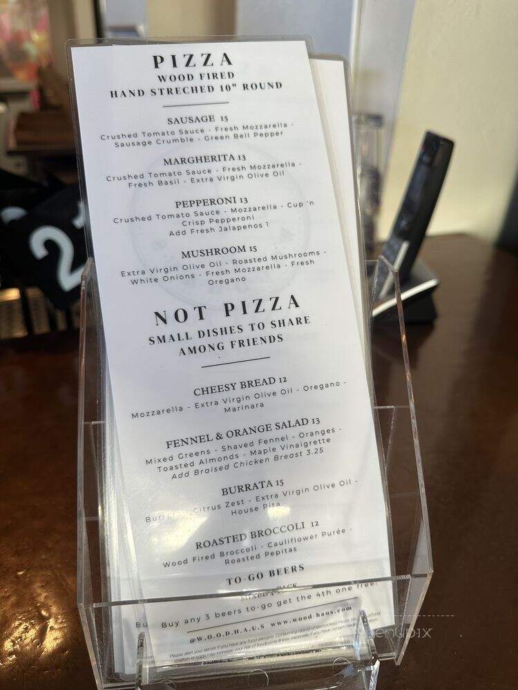Woodhaus - Yucaipa, CA menu_pic
