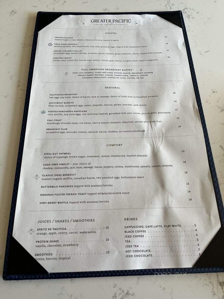 Greater Pacific - Santa Clarita, CA menu_pic