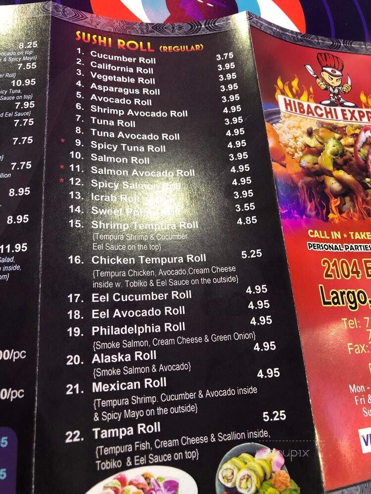 Hibachi Express - Largo, FL menu_pic