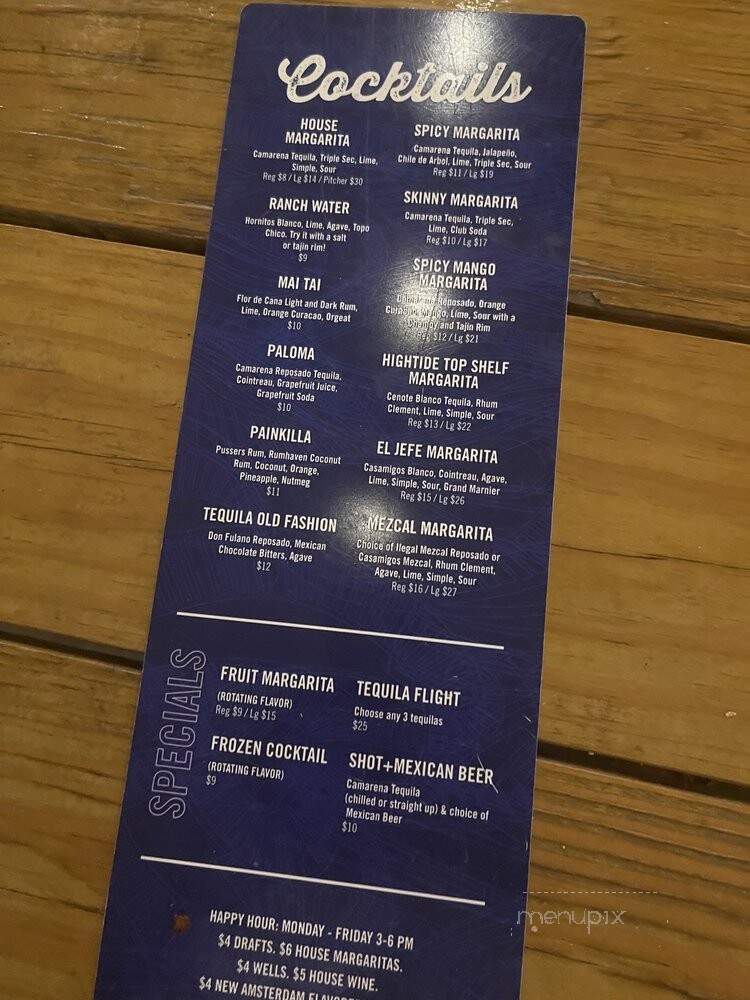 Hightide Burrito & Bar - Jacksonville, FL menu_pic