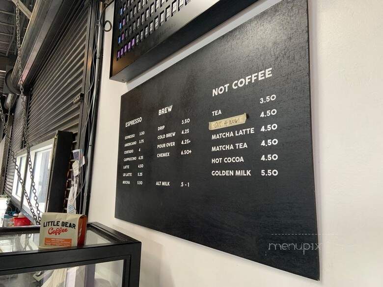 Little Bear Coffee - Albuquerque, NM menu_pic
