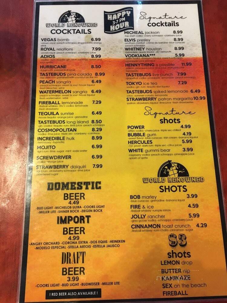 Tastebuds Live - Fort Worth, TX menu_pic