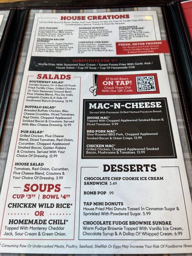 Hudson Tap - Hudson, WI menu_pic