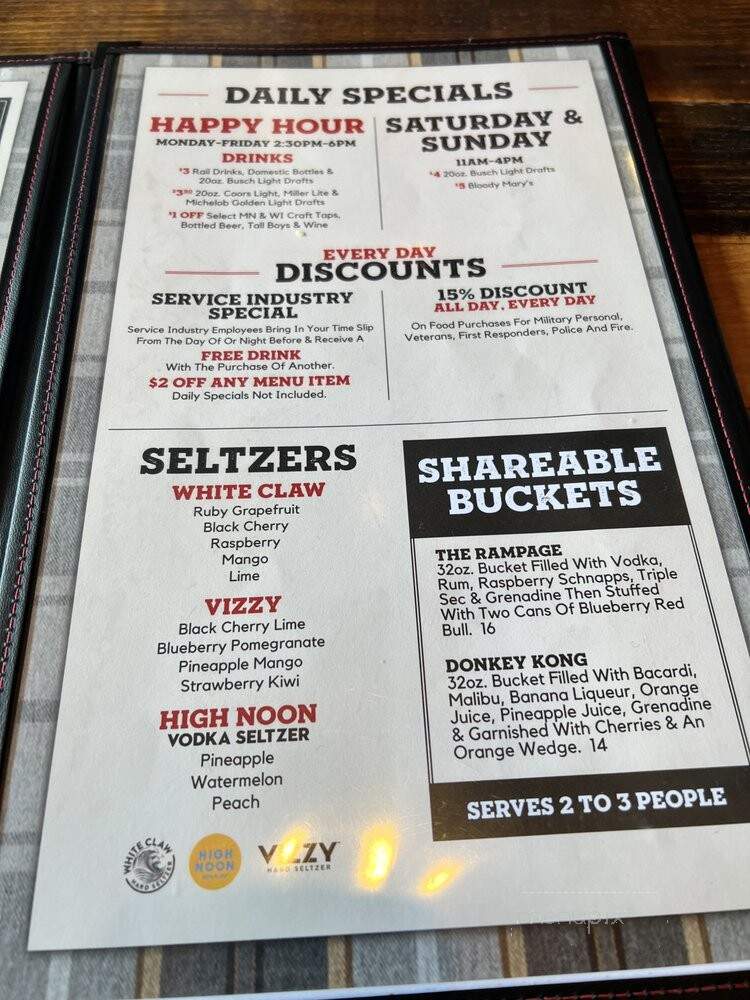 Hudson Tap - Hudson, WI menu_pic