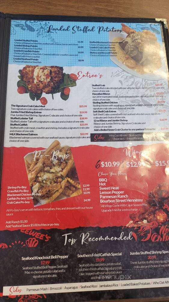 Peewee's Crab Cakes - New Orleans, LA menu_pic