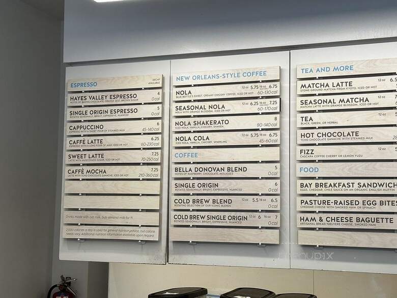 Blue Bottle Coffee - New York, NY menu_pic