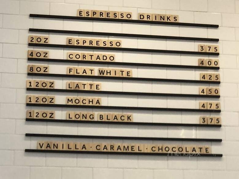 Blue Sparrow Coffee - Denver, CO menu_pic
