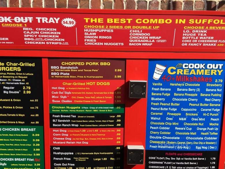 Cook Out - Suffolk, VA menu_pic