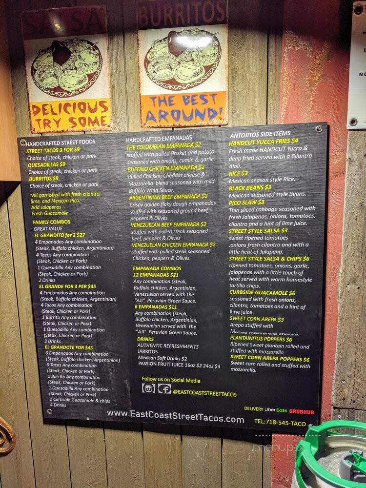 East Coast Street Tacos - Astoria, NY menu_pic