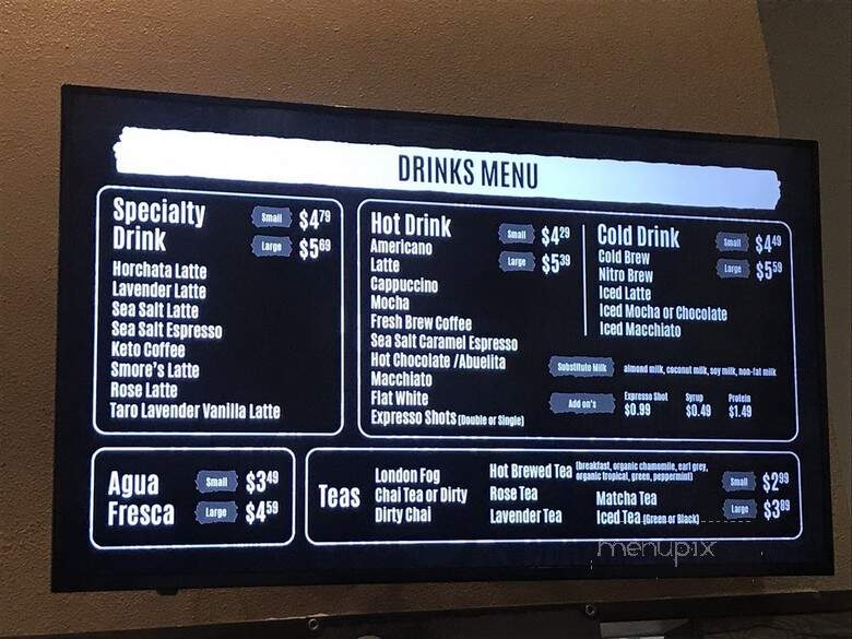 Paleta Bar Cafe - Albuquerque, NM menu_pic
