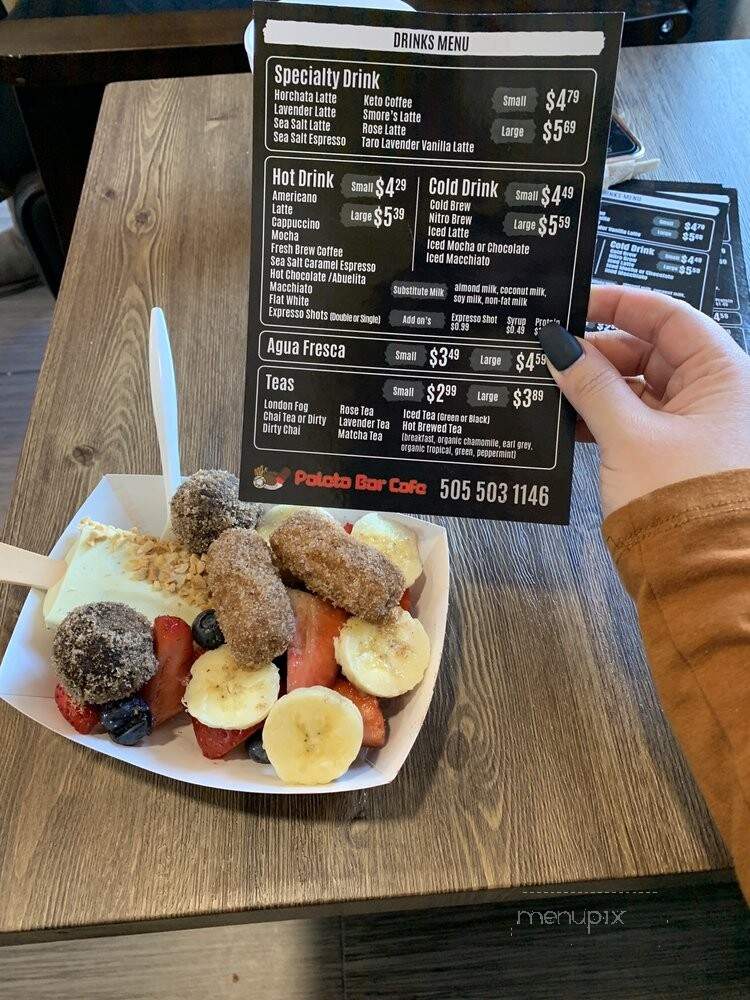 Paleta Bar Cafe - Albuquerque, NM menu_pic