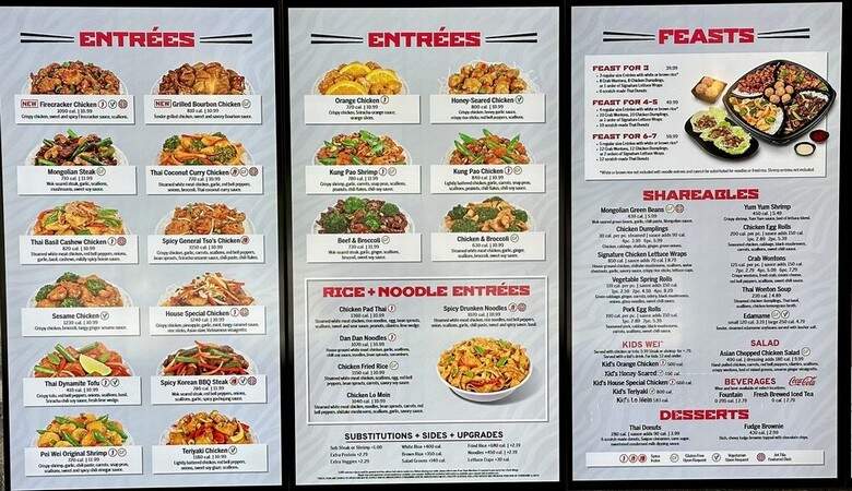 Pei Wei - Euless, TX menu_pic