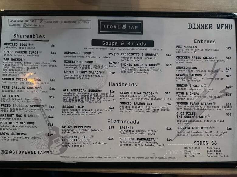 Stove and Tap - West Chester, PA menu_pic